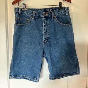 Vintage 90s Eddie Bauer Denim Bermuda Shorts Size 34 Jorts